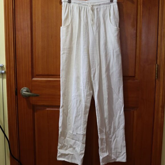 Republic Blues Vintage Wide Leg Pull-On Pants Vacation Chic Summer Pants - Picture 2 of 10